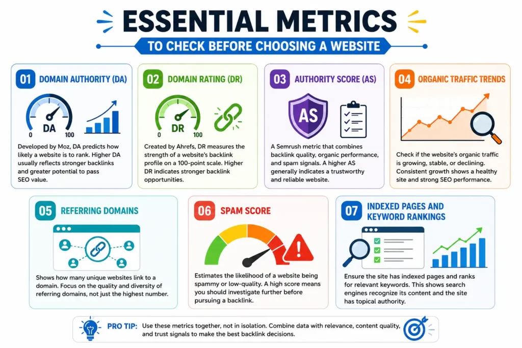 Essential Metrics to Check Before Choosing a Website